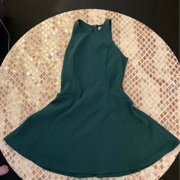 Short Green Dress with High Neck- A&F- Size S - Picture 1 of 5